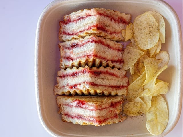 Cheese Jam / Nutella Grill Sandwich.