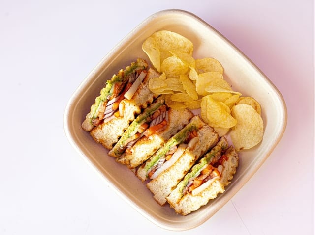 Bombay Veg Club Sandwich (S) (J).