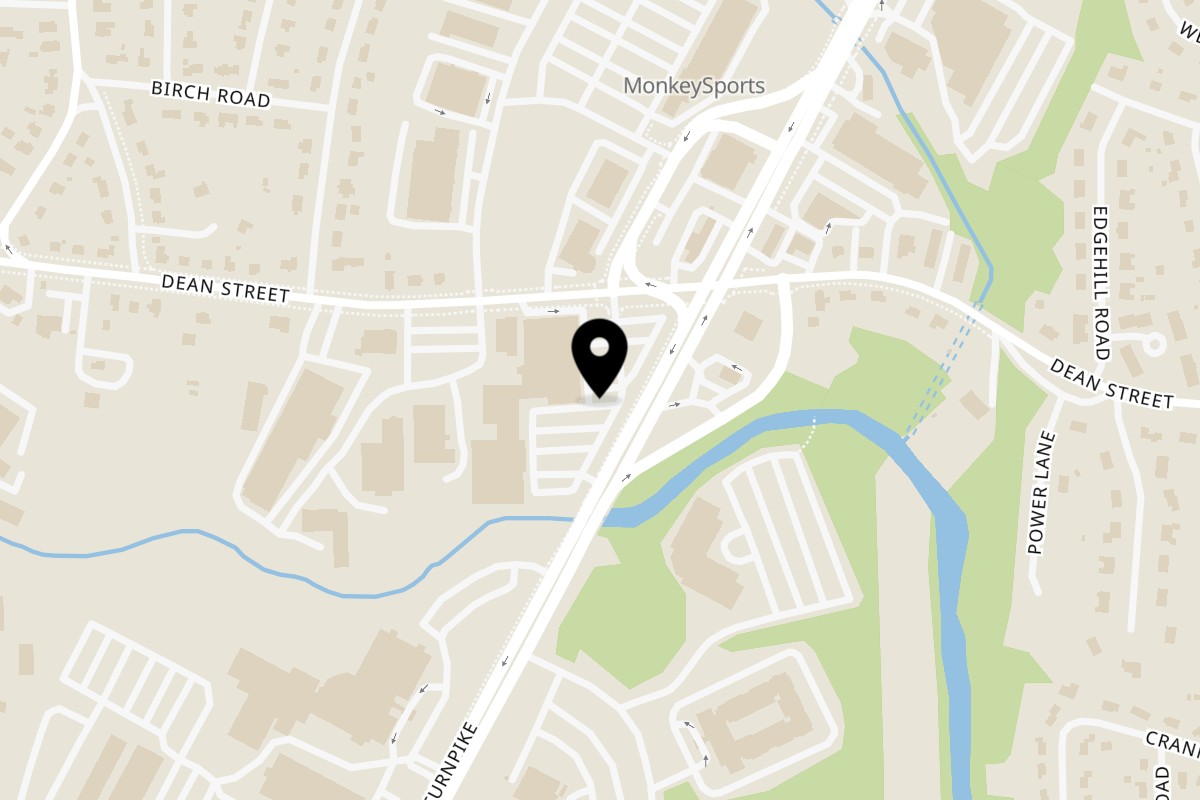 Map showing the location of Kwality Norwood on 1001 Providence Hwy in Norwood